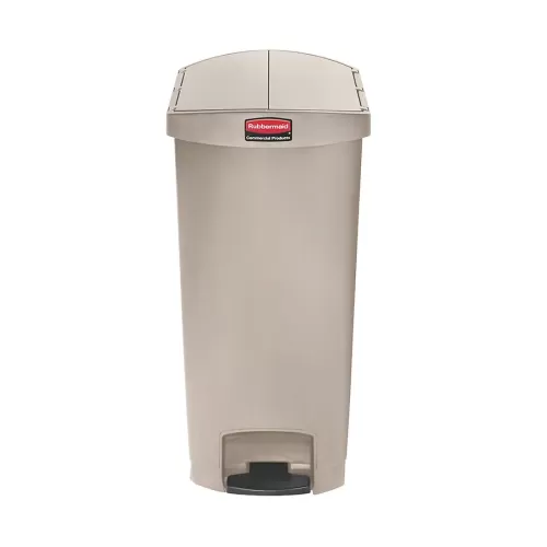 Rubbermaid Slim Step-On Bin End Step 68 ltr Beige - pack size 1