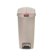 Rubbermaid Slim Step-On Bin End Step 50 ltr Beige - pack size 1