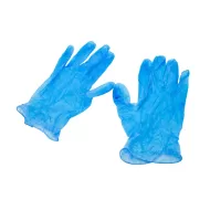 Blue Vinyl Gloves Medium - pack size 1