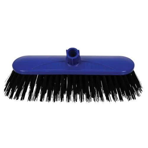 SYR Traditional Broom Hard Bristles 10.5in Blue - pack size 1