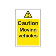Mileta Safety Sign - Caution Moving Vehicle Sign 200x300mm - pack size 1