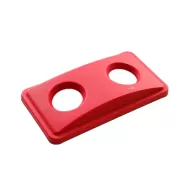 Trust Svelte® Top Bottle/Can Lid For Oblong Slim Bin Red Polypropylene 52.3x28.8x6.7 cm - pack size 1