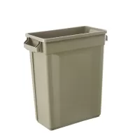 Trust Svelte® Bin Rectangular With Venting Channels Beige HDPE 60ltr 50.7x27.2x63.2cm - pack size 1