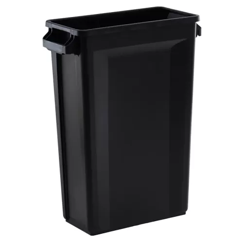Trust Svelte® Bin Rectangular With Venting Channels Black HDPE 87ltr 50.7x27.2x75.6cm - pack size 1