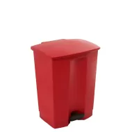 Trust Step-On Bin Red HDPE 45ltr 41.3x40.0x60.0 cm - pack size 1