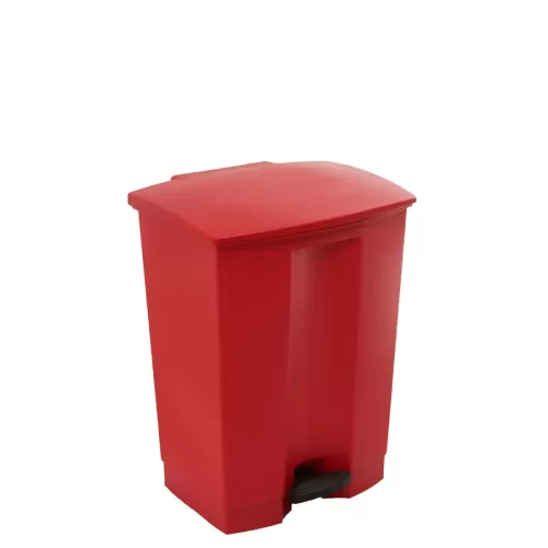Trust Step-On Bin Red HDPE 45ltr 41.3x40.0x60.0 cm - pack size 1