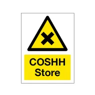 Mileta COSHH Store Hazard And Warning Vinyl Sticker 150x200mm - pack size 1