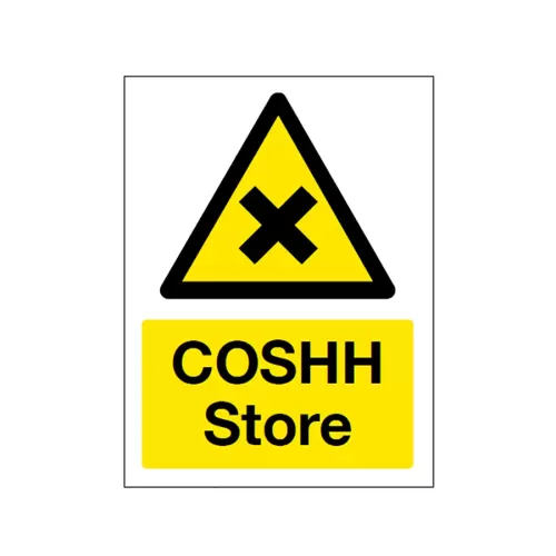 Mileta COSHH Store Hazard And Warning Vinyl Sticker 150x200mm - pack size 1