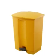 Trust Step-On Bin Yellow HDPE 68ltr 50.2x41.0x67.3 cm - pack size 1