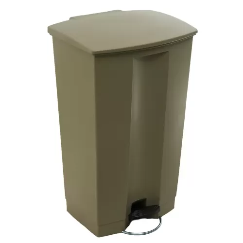 Trust Step-On Bin Beige HDPE 87ltr 50.2x44.7x82.6 cm - pack size 1