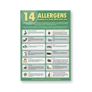 Mileta Safety Sign - 14 Allergens A3 Vinyl Sticker 297x420mm - pack size 1