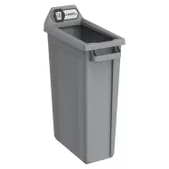 Trust Recycling Station 1 Stream Landfill Grey HDPE 87ltr 50.7x27.2x89.9cm - pack size 1
