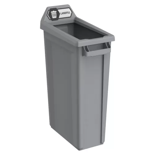 Trust Recycling Station 1 Stream Landfill Grey HDPE 87ltr 50.7x27.2x89.9cm - pack size 1