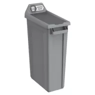 Trust Recycling Station 1 Stream General Grey HDPE 87ltr 50.7x27.2x89.9cm - pack size 1