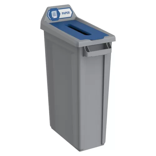 Trust Recycling Station 1 Stream Paper Grey HDPE 87ltr 50.7x27.2x89.9cm - pack size 1