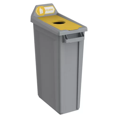 Trust Recycling Station 1 Stream Plastic Grey HDPE 87ltr 50.7x27.2x89.9cm - pack size 1
