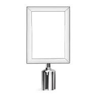 Prepara Removable Stainless Steel Stanchion Top Sign Frame for FB110 - pack size 1
