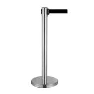 CED Barrier Post Silver With Black Belt 1060x320mm - pack size 1
