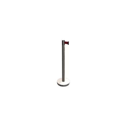 CED Barrier Post Silver With Red Belt 1060x320mm - pack size 1