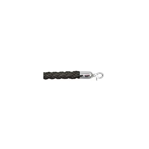 CED Braided Guide Rope with Chrome Hooks - 1.5mtr +Black - pack size 1