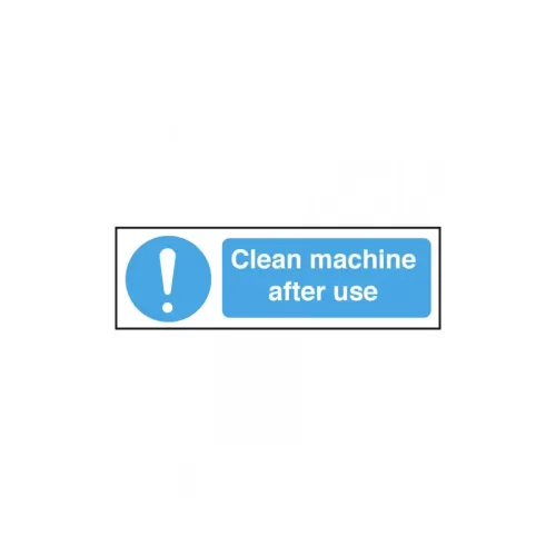 Mileta Clean Machine After Use - Safety Sign 100 x 300 mm - pack size 1