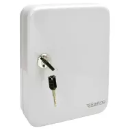 Key Cabinet 24 Key Hooks Grey Steel 250x180x60mm - pack size 1