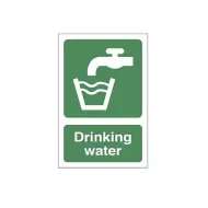 Mileta Self-adhesive Vinyl Drinking Water Notice 100 x 150mm - pack size 1