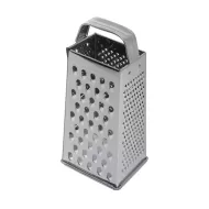 Genware Box Grater 4 Way Stainless Steel 9x4x3in - pack size 1
