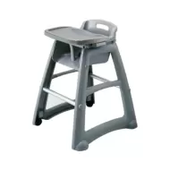 High Chair Stackable Grey Plastic - pack size 1