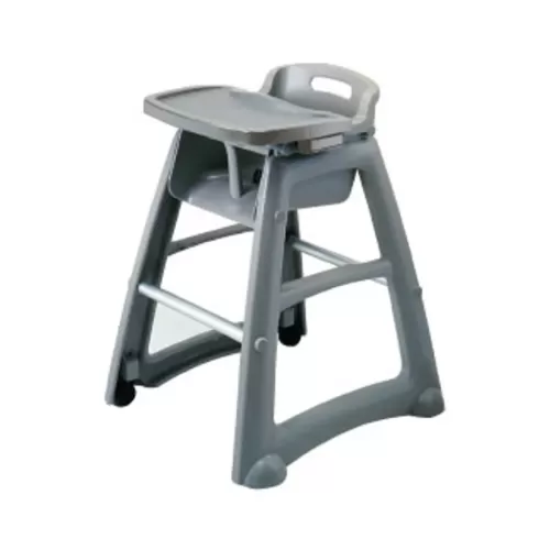 High Chair Stackable Grey Plastic - pack size 1