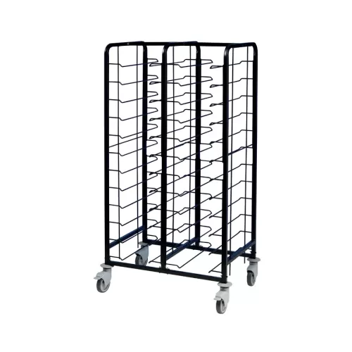 Tray Clearing Trolley - 2 x 12 Tray - Black Frame - pack size 1