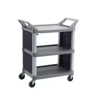 Trust Utility Service Cart Platinum Solid End Polypropylene 84.4x47.3x96.0 cm - pack size 1