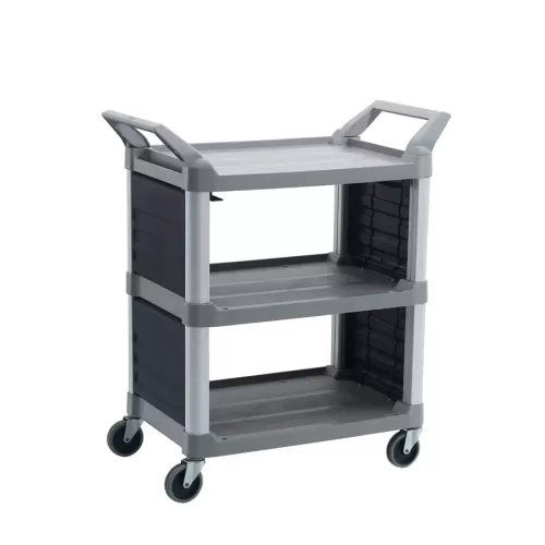 Trust Utility Service Cart Platinum Solid End Polypropylene 84.4x47.3x96.0 cm - pack size 1