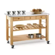 Lambourn 3 Drawer Trolley with Stainless Steel Top - pack size 1