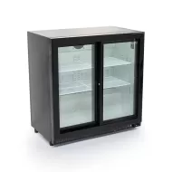 Arctica Bar & Display Bottle Cooler - 2 Sliding Doors - Black - pack size 1