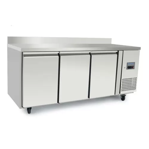 Arctica Heavy Duty Refrigerated Preparation Counter with Upstand - 3 Door - pack size 1