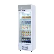 Arctica Bar & Display Upright Refrigerator with Glass Door & Illuminated Canopy - 238Ltr - White - pack size 1