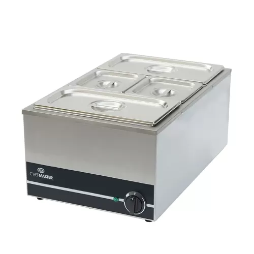 Chefmaster 1/1 Gastronorm Wet Well Bain-Marie - with Pans - pack size 1