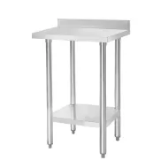 Connecta Wall Table with Undershelf - 600 x 600 with 900mm high worktop and 100mm upstand - pack size 1