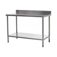 Connecta Wall Table with Undershelf - 900 x 600 with 900mm high worktop and 100mm upstand - pack size 1