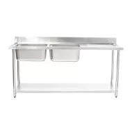 Connecta Double Sink Unit - Right Hand Drainer - 1500mm - pack size 1