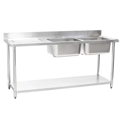 Connecta Double Sink Unit - Left Hand Drainer - 1800mm - pack size 1