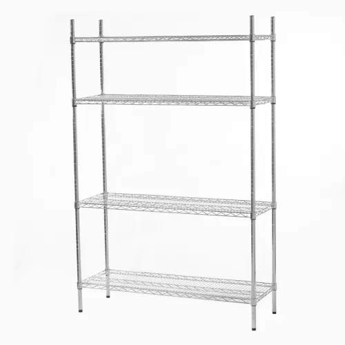 Connecta Chrome Wire Shelving Unit - 4 Tier - 900 x 400 x 1800mm - pack size 1