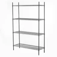 Connecta Nylon Wire Shelving Unit - 4 Tier - 1500 x 400 x 1800mm - pack size 1