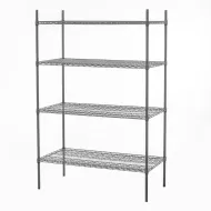 Connecta Nylon Wire Shelving Unit - 4 Tier - 1500 x 600 x 1800mm - pack size 1
