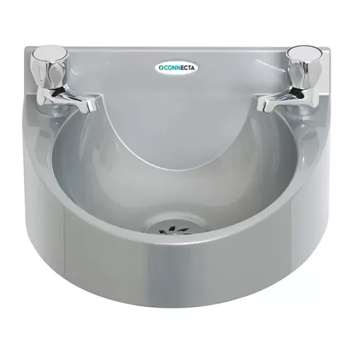 Connecta ABS Wash Hand Basin - with Dome Head Taps - pack size 1