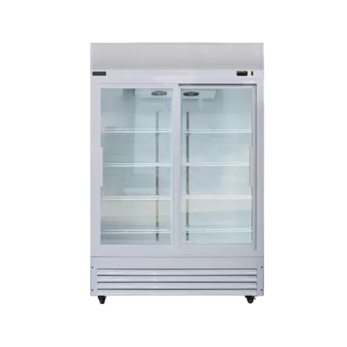 Arctica Bar & Display Upright Refrigerator with Glass Doors & Illuminated Canopy - 880Ltr - White - pack size 1