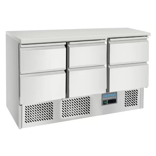 Arctica Medium Duty Compact Refrigerated Preparation Counter - 3 x 2 Drawers - pack size 1