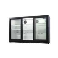 Arctica Bar & Display Bottle Cooler - 3 Sliding Doors - Black - pack size 1