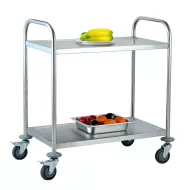 Connecta Self Assembly 2-Tier Service Trolley - 710 x 410 x 810mm - pack size 1